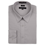 Load image into Gallery viewer, Marquis Men&#39;s Long Sleeve Slim Fit Dress Shirt Slim Fit Dress Shirt Marquis Silver 17-17.5 Neck 32/33 Sleeve 
