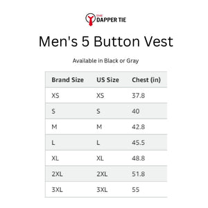 Marquis Men's Streamlined 5 Button Formal Suit Vest Vests Marquis   