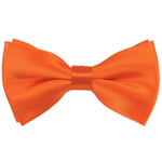 Load image into Gallery viewer, TheDapperTie Men&#39;s Solid Color 2.5 W And 4.5 L Inch Pre-Tied adjustable Bow Ties Men&#39;s Solid Color Bow Tie TheDapperTie Orange  

