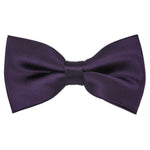 Load image into Gallery viewer, TheDapperTie Men&#39;s Solid Color 2.5 W And 4.5 L Inch Pre-Tied adjustable Bow Ties Men&#39;s Solid Color Bow Tie TheDapperTie Eggplant  
