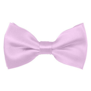 TheDapperTie Men's Solid Color 2.5 W And 4.5 L Inch Pre-Tied adjustable Bow Ties Men's Solid Color Bow Tie TheDapperTie Light Pink  