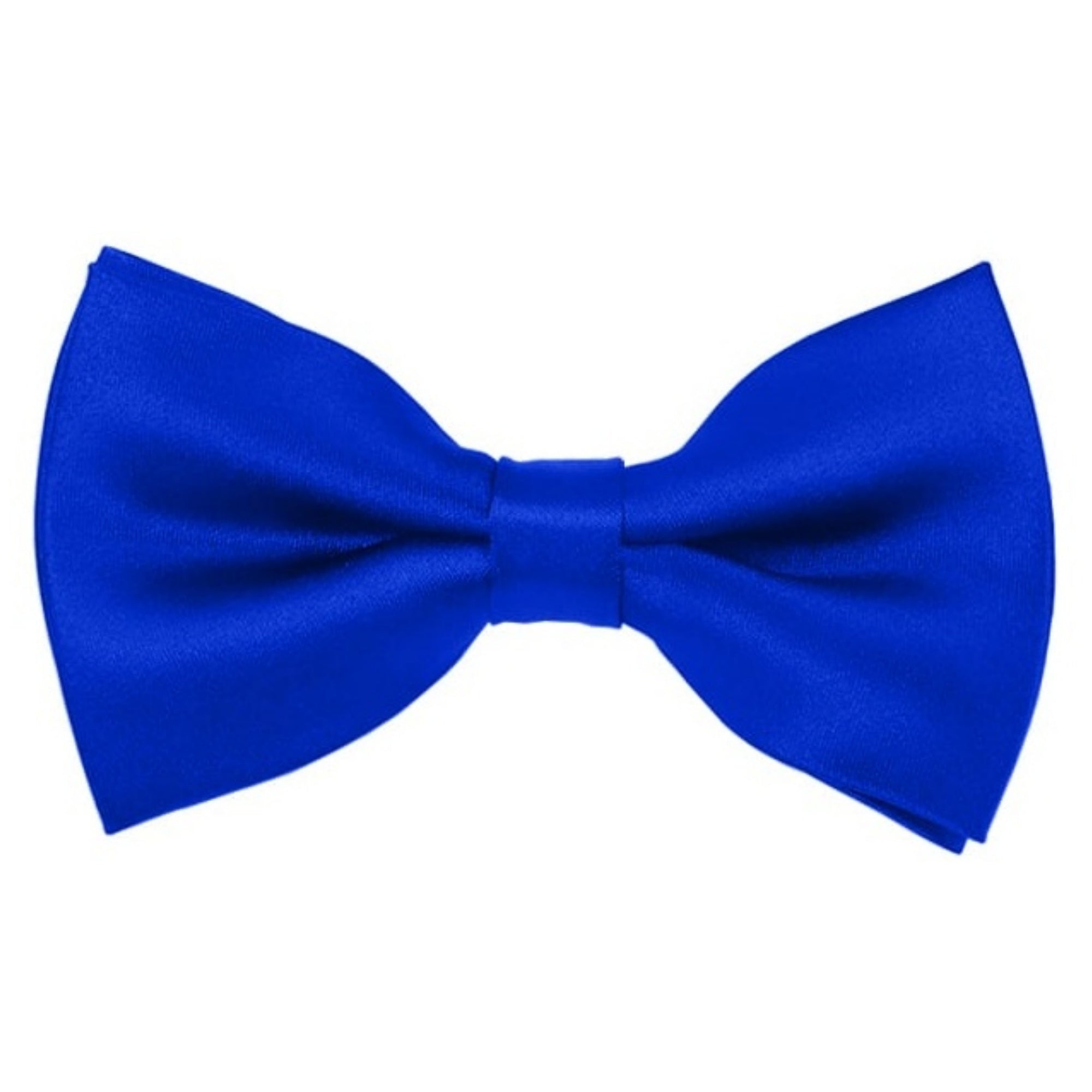 TheDapperTie Men's Solid Color 2.5 W And 4.5 L Inch Pre-Tied adjustable Bow Ties Men's Solid Color Bow Tie TheDapperTie Royal Blue  