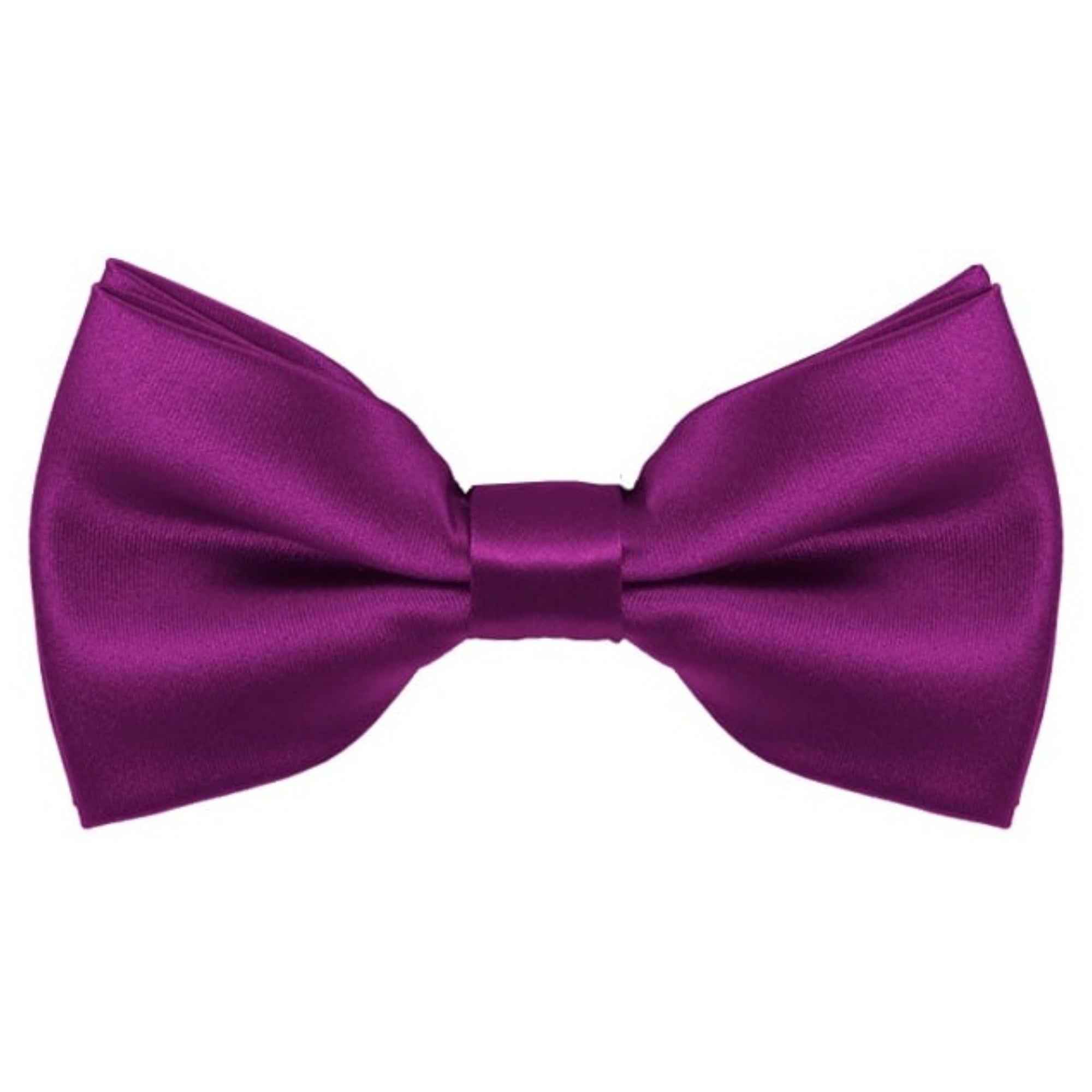 TheDapperTie Men's Solid Color 2.5 W And 4.5 L Inch Pre-Tied adjustable Bow Ties Men's Solid Color Bow Tie TheDapperTie Violet  