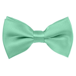 TheDapperTie Men's Solid Color 2.5 W And 4.5 L Inch Pre-Tied adjustable Bow Ties Men's Solid Color Bow Tie TheDapperTie Aqua Green  