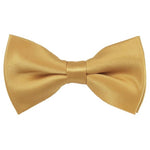 Load image into Gallery viewer, TheDapperTie Men&#39;s Solid Color 2.5 W And 4.5 L Inch Pre-Tied adjustable Bow Ties Men&#39;s Solid Color Bow Tie TheDapperTie Honey Gold  
