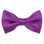 Load image into Gallery viewer, TheDapperTie Men&#39;s Solid Color 2.5 W And 4.5 L Inch Pre-Tied adjustable Bow Ties Men&#39;s Solid Color Bow Tie TheDapperTie Plum Violet  
