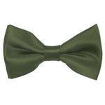 Load image into Gallery viewer, TheDapperTie Men&#39;s Solid Color 2.5 W And 4.5 L Inch Pre-Tied adjustable Bow Ties Men&#39;s Solid Color Bow Tie TheDapperTie Dark Olive  
