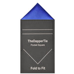 Load image into Gallery viewer, TheDapperTie - Men&#39;s Solid Color Satin Triangle Pre Folded Pocket Square on Card Prefolded Pocket Squares TheDapperTie Royal Blue Regular 
