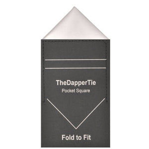 TheDapperTie - Men's Solid Color Satin Triangle Pre Folded Pocket Square on Card Prefolded Pocket Squares TheDapperTie White Regular 