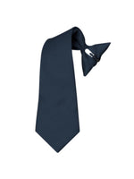 Load image into Gallery viewer, Boy&#39;s Solid Color Pre-tied Clip On Neck Tie Neck Tie TheDapperTie Navy 8&quot; x 2.5&quot; 
