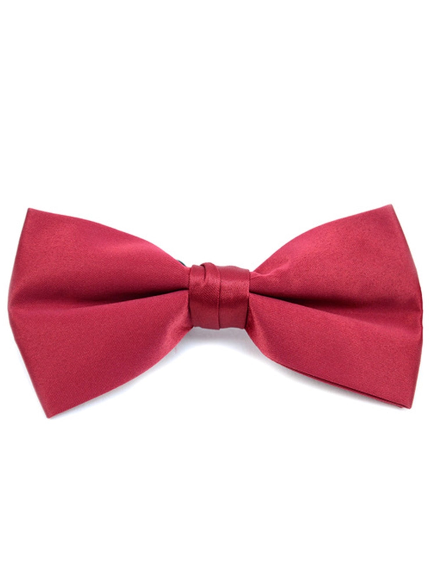 Young Boy's Pre-tied Clip On Bow Tie - Formal Tuxedo Solid Color Boy's Solid Color Bow Tie TheDapperTie Burgundy One Size 