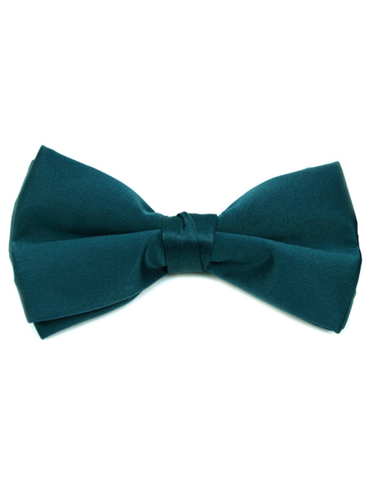 Men's Pre-tied Clip On Bow Tie - Formal Tuxedo Solid Color Men's Solid Color Bow Tie TheDapperTie Dark Green One Size 