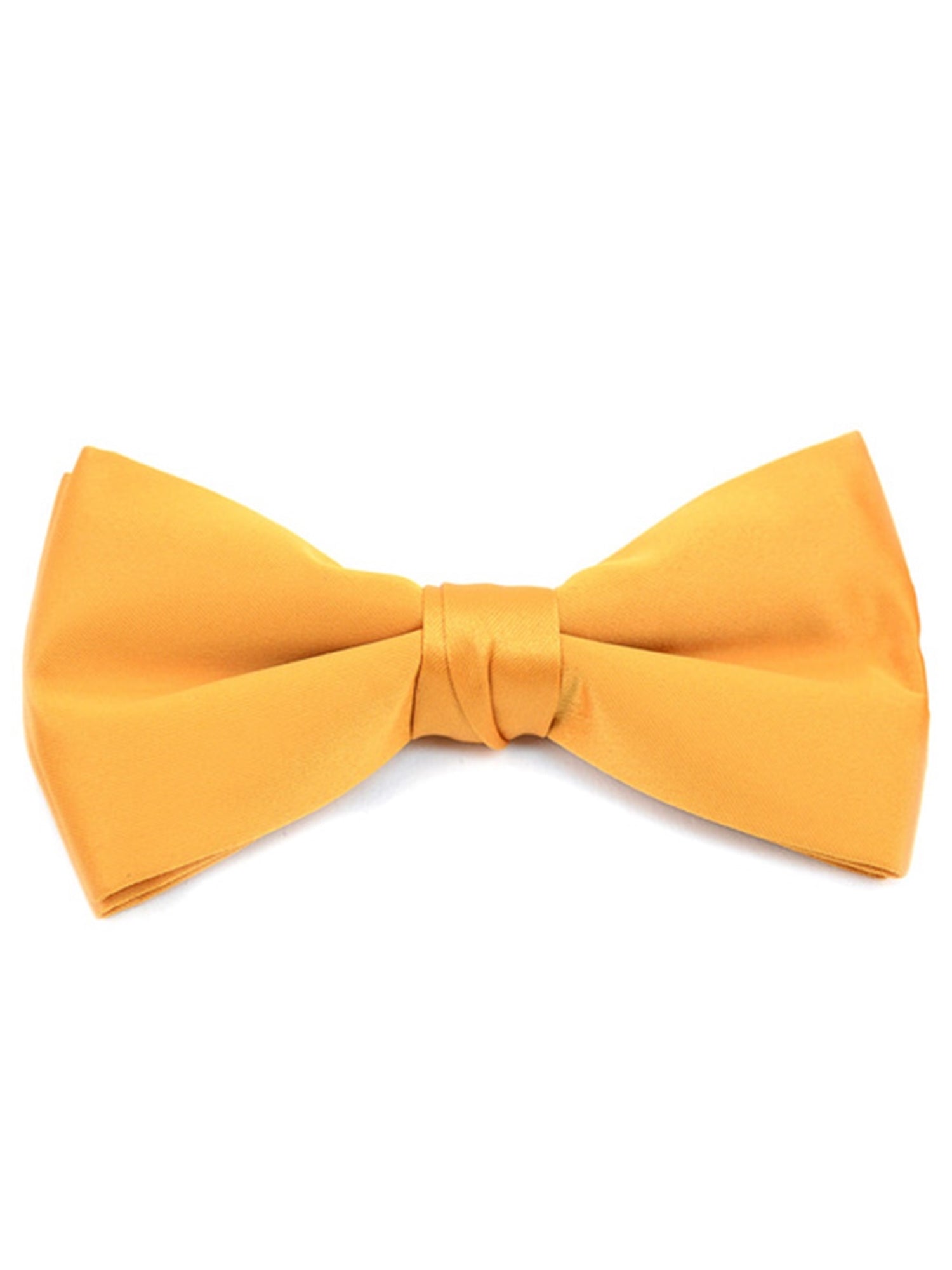 Men's Pre-tied Adjustable Length Bow Tie - Formal Tuxedo Solid Color Men's Solid Color Bow Tie TheDapperTie Gold One Size 