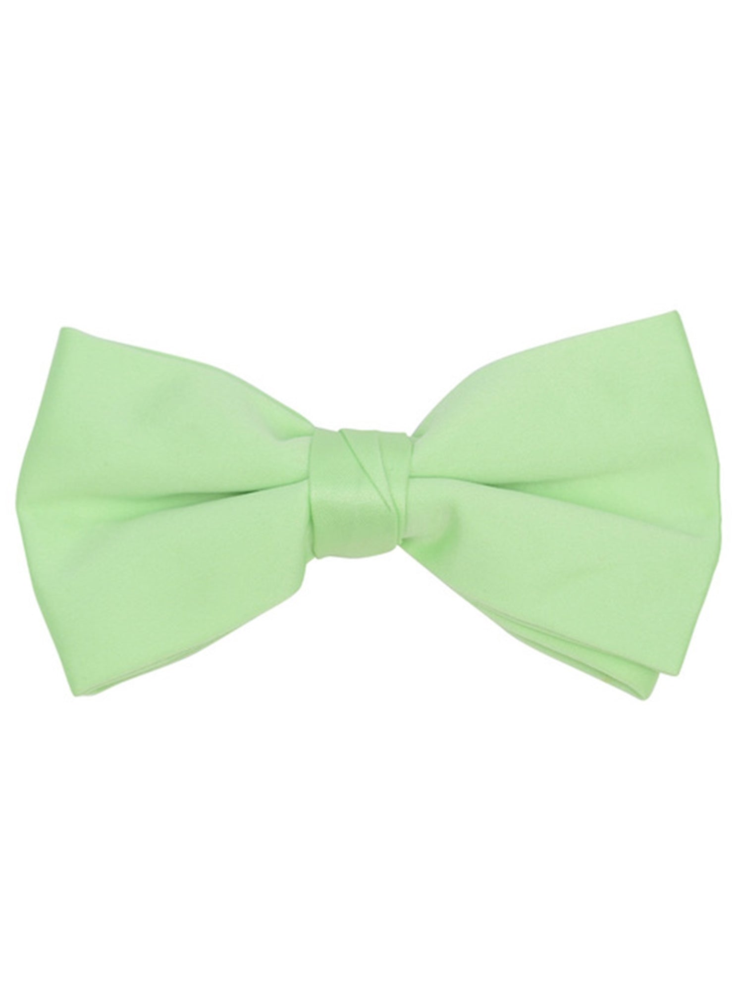 Young Boy's Pre-tied Clip On Bow Tie - Formal Tuxedo Solid Color Boy's Solid Color Bow Tie TheDapperTie Lime One Size 