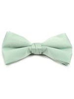 Load image into Gallery viewer, Young Boy&#39;s Pre-tied Clip On Bow Tie - Formal Tuxedo Solid Color Boy&#39;s Solid Color Bow Tie TheDapperTie Mint One Size 
