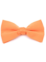 Load image into Gallery viewer, Men&#39;s Pre-tied Clip On Bow Tie - Formal Tuxedo Solid Color Men&#39;s Solid Color Bow Tie TheDapperTie Orange One Size 
