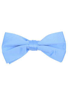 Young Boy's Pre-tied Clip On Bow Tie - Formal Tuxedo Solid Color Boy's Solid Color Bow Tie TheDapperTie Sky Blue One Size 