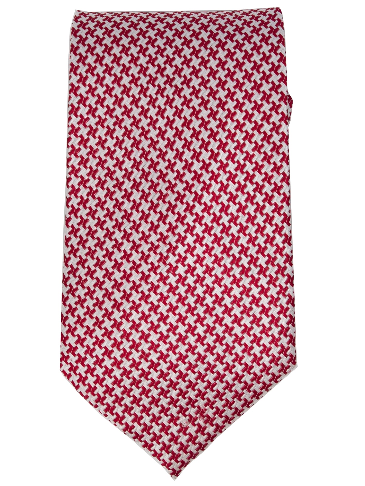Men's Silk Woven Wedding Neck Tie Collection Neck Tie TheDapperTie Red And White Geometric Regular 
