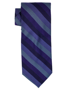 Men's Silk Woven Wedding Neck Tie Collection Neck Tie TheDapperTie Navy And Blue Stripes Regular 