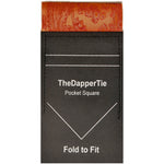 Load image into Gallery viewer, TheDapperTie - New Men&#39;s Paisley Flat Pre Folded Pocket Square on Card Prefolded Pocket Squares TheDapperTie Burgundy &amp; Copper Regular 
