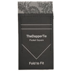 Load image into Gallery viewer, TheDapperTie - New Men&#39;s Paisley Flat Pre Folded Pocket Square on Card Prefolded Pocket Squares TheDapperTie Dark Grey Regular 
