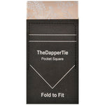 Load image into Gallery viewer, TheDapperTie - New Men&#39;s Paisley Flat Pre Folded Pocket Square on Card Prefolded Pocket Squares TheDapperTie Tan &amp; Silver Grey Regular 
