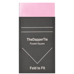 Load image into Gallery viewer, TheDapperTie - Men&#39;s Solid Color Satin Flat Pre Folded Pocket Square on Card Prefolded Pocket Squares TheDapperTie Pink Regular 
