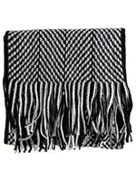 Load image into Gallery viewer, Men&#39;s Black, Grey &amp; White Acrylic Knit Scarf and Hat Set Winter Set Umo Lorenzo   
