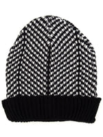 Load image into Gallery viewer, Men&#39;s Black, Grey &amp; White Acrylic Knit Scarf and Hat Set Winter Set Umo Lorenzo   
