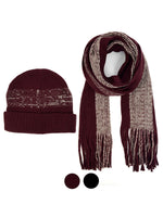 Load image into Gallery viewer, Men&#39;s Acrylic Knit Scarf and Hat Set Winter Set Umo Lorenzo   

