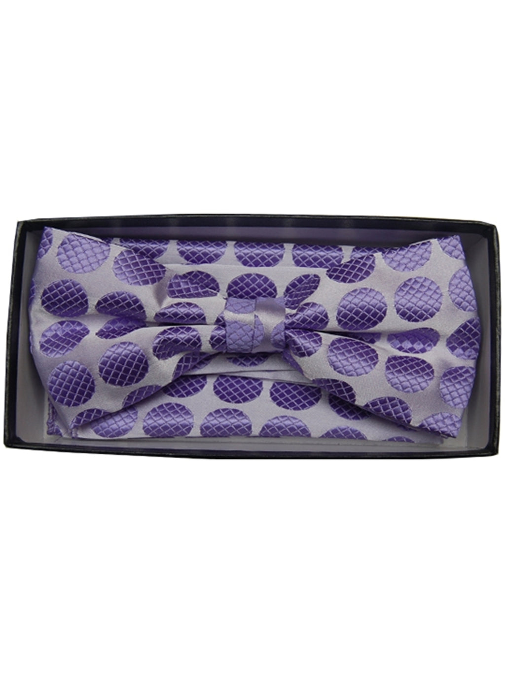 Men's Purple Pre-Tied Bow Tie With Matching Hanky BH-1663 Bow Tie TheDapperTie Purple Regular 