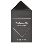 Load image into Gallery viewer, TheDapperTie - Men&#39;s Solid Color Satin Triangle Pre Folded Pocket Square on Card Prefolded Pocket Squares TheDapperTie Black Regular 
