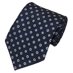 TheDapperTie Men's Geometric Printed Design 100% Micro Fiber 3.25" W x 58" L Necktie Neck Tie TheDapperTie Sky Blue, Royal Blue, Navy