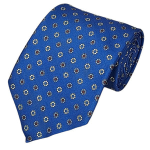 TheDapperTie Men's Geometric Printed Design 100% Micro Fiber 3.25" W x 58" L Necktie Neck Tie TheDapperTie Royal Blue, Gray, Burgundy