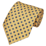 Load image into Gallery viewer, TheDapperTie Men&#39;s Geometric Printed Design 100% Micro Fiber 3.25&quot; W x 58&quot; L Necktie Neck Tie TheDapperTie Yellow, Gray And Dark Red
