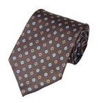 Load image into Gallery viewer, TheDapperTie Men&#39;s Geometric Printed Design 100% Micro Fiber 3.25&quot; W x 58&quot; L Necktie Neck Tie TheDapperTie Brown, Royal Blue, Sky Blue
