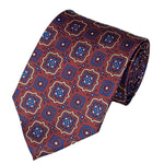 Load image into Gallery viewer, TheDapperTie Men&#39;s Geometric Printed Design 100% Micro Fiber 3.25&quot; W x 58&quot; L Necktie Neck Tie TheDapperTie Burgundy, Royal Blue, Yellow
