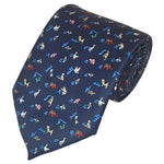 Load image into Gallery viewer, TheDapperTie Men&#39;s Animal Printed Design 100% Micro Fiber 3.25&quot; W x 58&quot; L Necktie Neck Tie TheDapperTie Navy Blue
