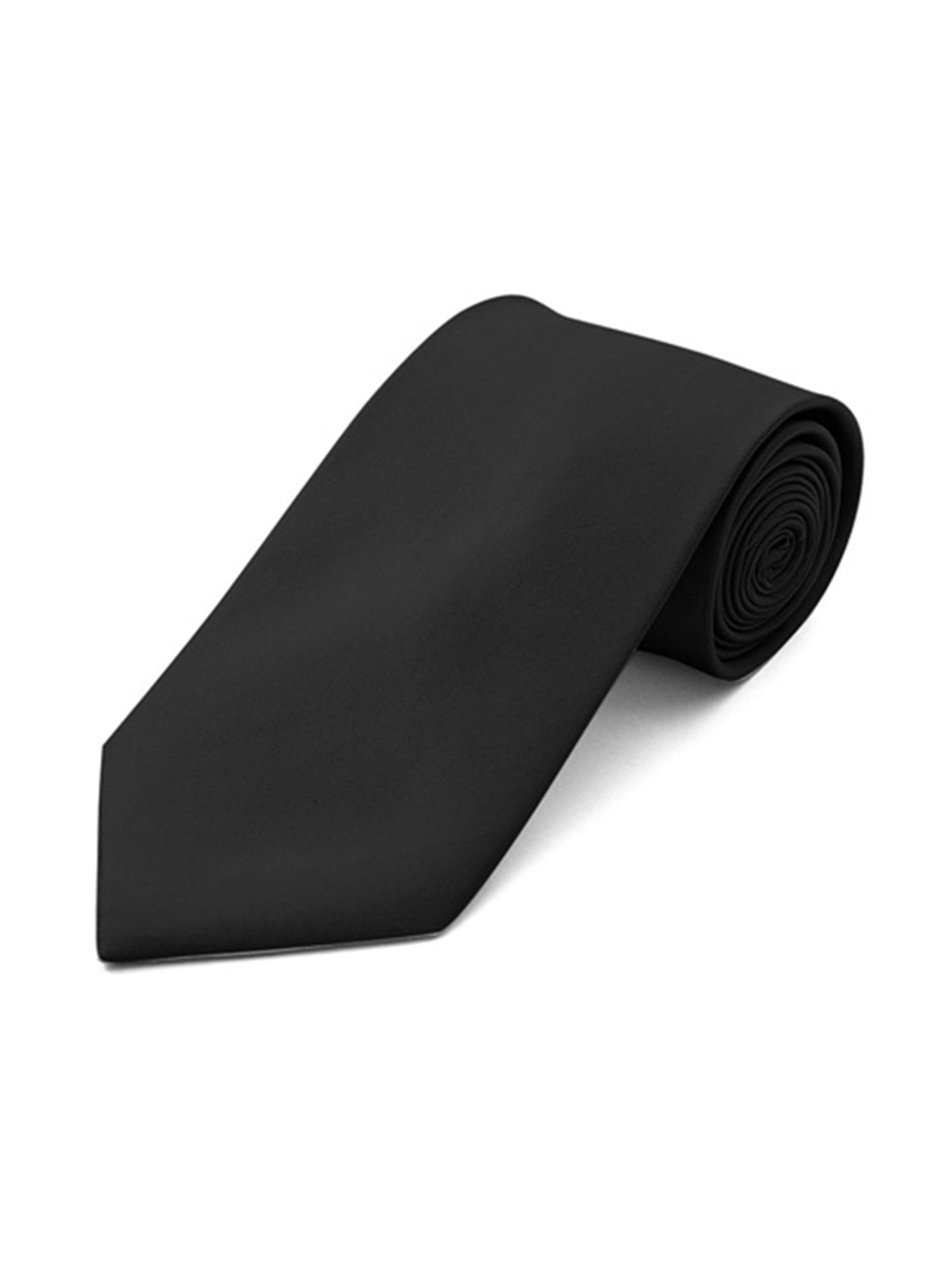 Men's Solid Color 2.75 Inch Wide And 57 Inch Long Slim Neckties Neck Tie TheDapperTie Black  