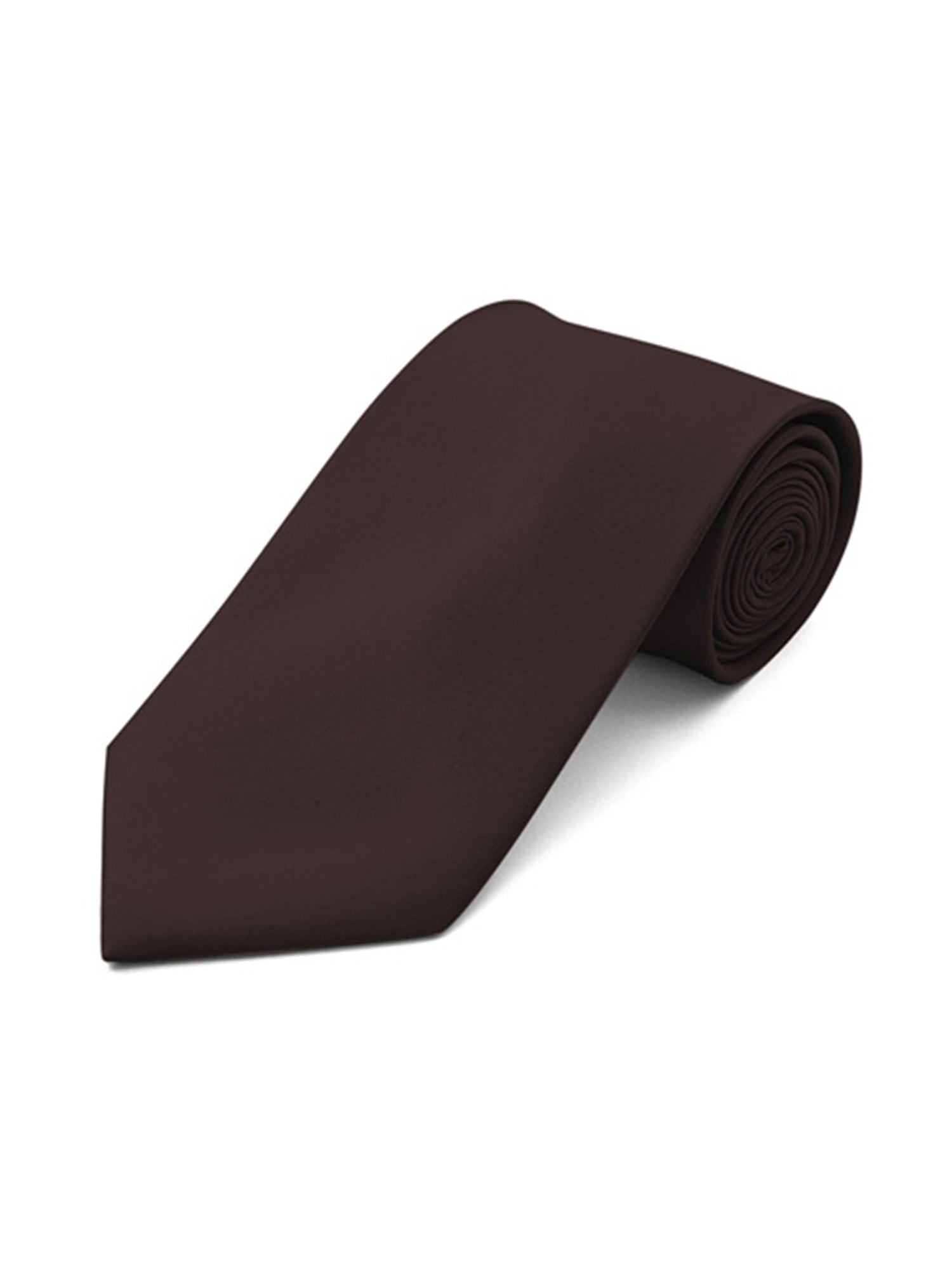 Men's Solid Color 2.75 Inch Wide And 57 Inch Long Slim Neckties Neck Tie TheDapperTie Brown  