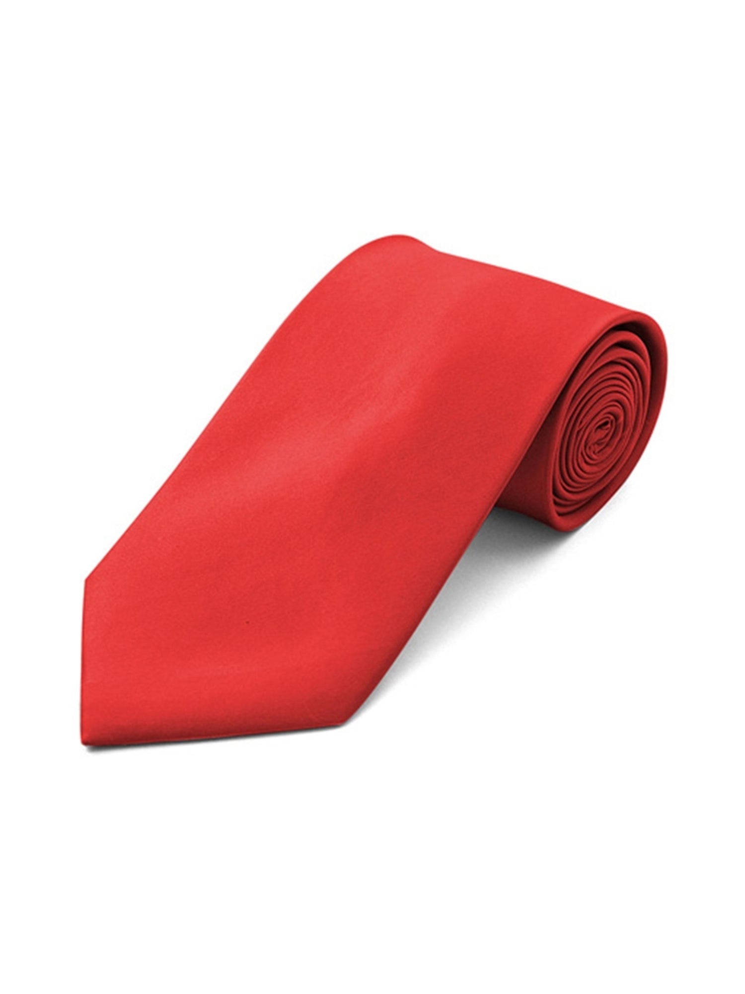 Men's Solid Color 2.75 Inch Wide And 57 Inch Long Slim Neckties Neck Tie TheDapperTie Red  