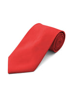 Load image into Gallery viewer, Men&#39;s Solid Color 2.75 Inch Wide And 57 Inch Long Slim Neckties Neck Tie TheDapperTie Red  
