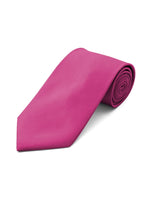 Load image into Gallery viewer, Men&#39;s Solid Color 2.75 Inch Wide And 57 Inch Long Slim Neckties Neck Tie TheDapperTie Fuchsia  
