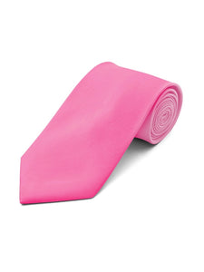 Men's Solid Color 2.75 Inch Wide And 57 Inch Long Slim Neckties Neck Tie TheDapperTie Hot Pink  
