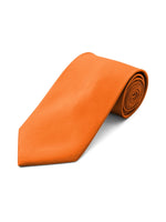 Load image into Gallery viewer, Men&#39;s Solid Color 2.75 Inch Wide And 57 Inch Long Slim Neckties Neck Tie TheDapperTie Orange  

