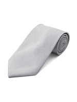 Load image into Gallery viewer, Men&#39;s Solid Color 2.75 Inch Wide And 57 Inch Long Slim Neckties Neck Tie TheDapperTie Silver  
