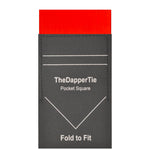Load image into Gallery viewer, TheDapperTie - Men&#39;s Extra Thick Cotton Flat Pre Folded Pocket Square on Card Prefolded Pocket Squares TheDapperTie Red Regular 
