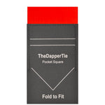 Load image into Gallery viewer, TheDapperTie - Men&#39;s Extra Thick Cotton Flat Pre Folded Pocket Square on Card Prefolded Pocket Squares TheDapperTie Red Regular 
