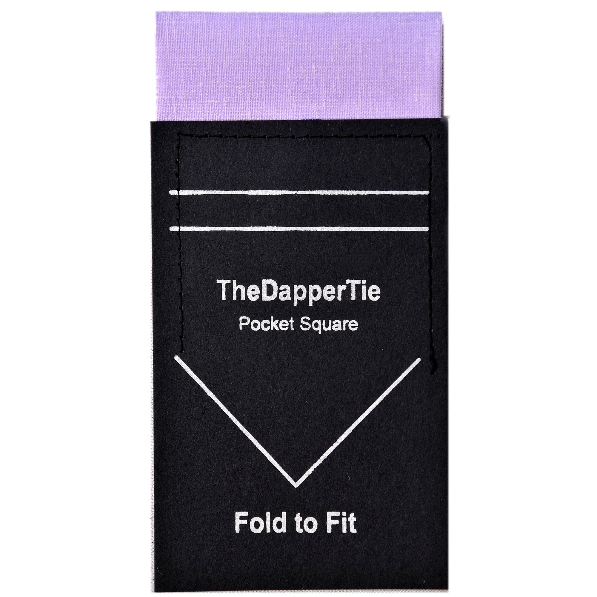 Men's Linen Flat Pre Folded Pocket Square Prefolded Pocket Squares TheDapperTie Lavender Regular 