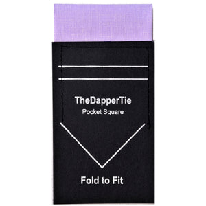 Men's Linen Flat Pre Folded Pocket Square Prefolded Pocket Squares TheDapperTie Lavender Regular 